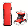 Tapis de travail mécanicien pliable robuste avec roues - 2-en-1